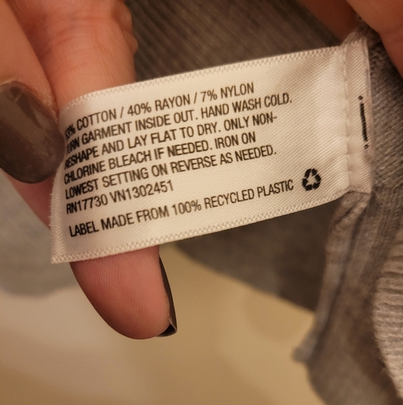 Vintage Merona Gray Crystal Rhinestone Beaded Gray Sweater Size Medium - Picture 6 of 9